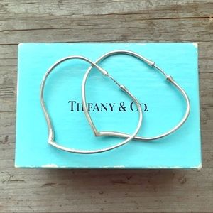 Tiffany & Co Elsa Peretti Open Heart Hoop Earrings